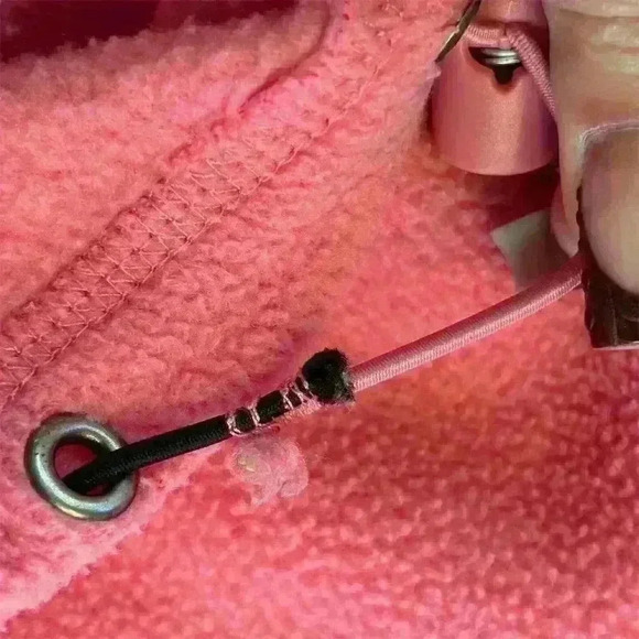 Vintage Polar Dogs Women's Pink Fleece Full Zip Sweater Size 26 - Picture 6 of 7